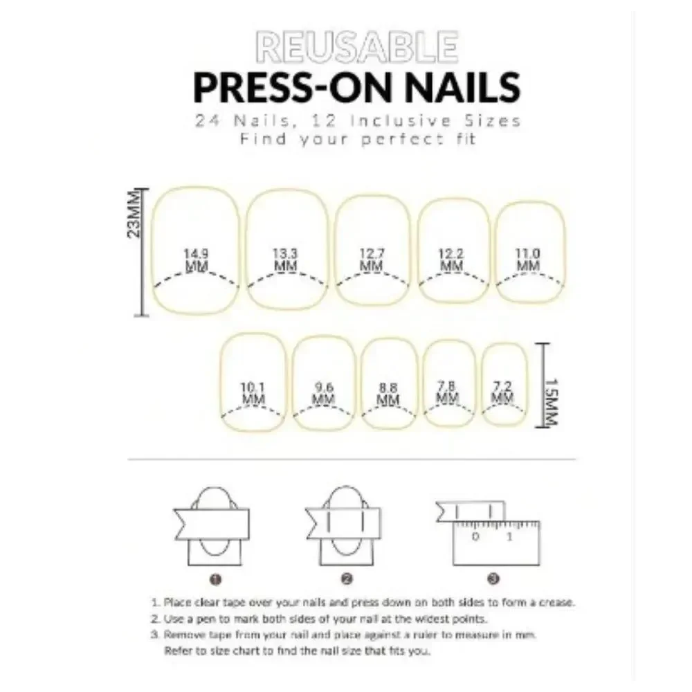 3for$20 set 24pcs Long Square Black French Glitter Style Fake Nail,nail file